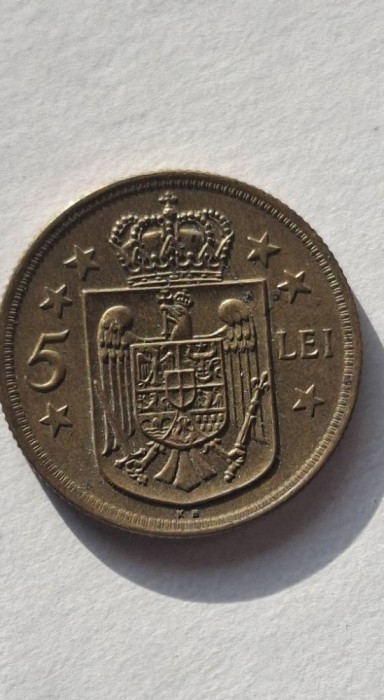 ROMANIA - 5 Lei 1930 Regenta Mihai I, aproape necirculata , Piesa frumoasa de colectie . AUNC