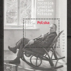 Polonia.2011 100 ani nastere C.Milosz:scriitor PREMIUL NOBEL-Bl. MP.507