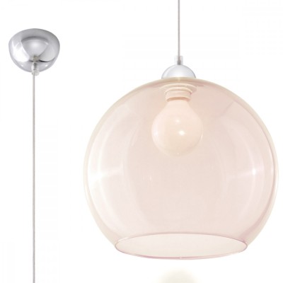 Lampă Suspendată Ball Șampanie Oțel/Sticlă 1 Bec Rotund Minimalist De Interior foto