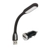 Lampa LED USB Flexibila pentru Citit, COB, Adaptor Priza 12/24V, Neagra - Accesorii Laptop
