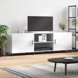VidaXL Comodă TV, alb extralucios, 150x30x50 cm, lemn compozit