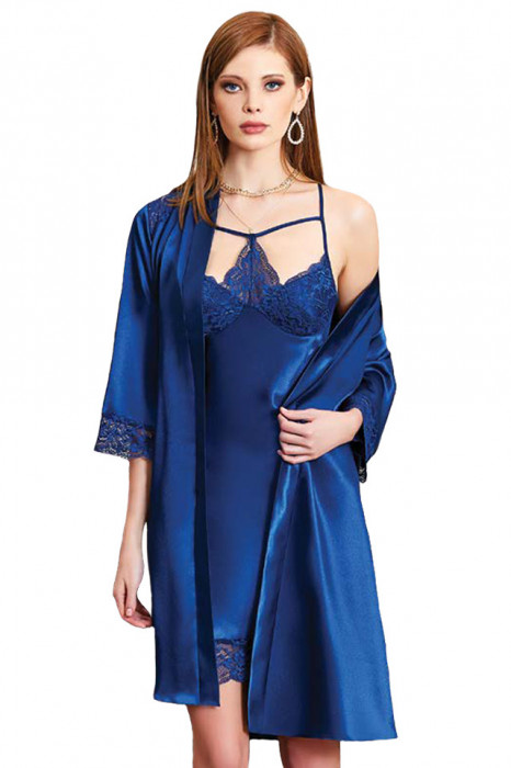 Compleu satin 3118 Bleumarin L