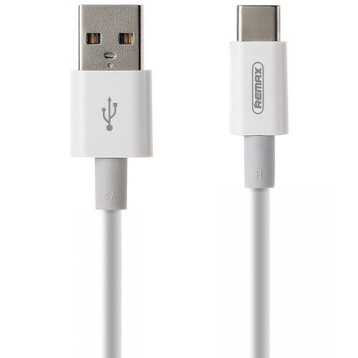Cablu Date si Incarcare USB la USB Type-C Remax, 1 m, 5A, Alb RC-136a foto