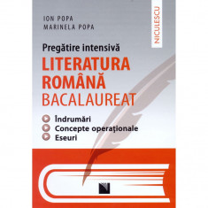 Pregatire intensiva. Literatura romana - BACALAUREAT. Indrumari, concepte operationale, eseuri - Ion Popa, Marinela Popa