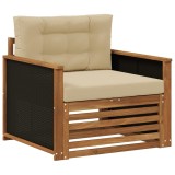 vidaXL Canapea Medie pentru Exterior Lemn Solid de Acacia natural 3438932