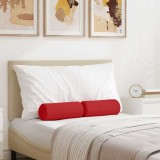 vidaXL Perne Bolster 2 pcs Roșu &Oslash; 15 x 40 cm țesătură 42014280