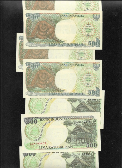 Indonezia 500 rupii rupiah 1992 unc pret pe bucata