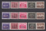 ROMANIA 1941 LP 143 LP 143 I LP 143 II FUNDATIA REGELE CAROL I +SUPRATIPAR CERNAUTI+SUPRATIPAR CHISINAU SERII MNH