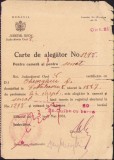 A762 Carte de alegător, Rom&acirc;nia, 1931