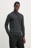 Barbour pulover de lana barbati, culoarea gri, MKN0345