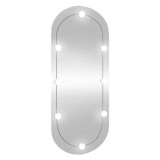 Cumpara ieftin Oglinda de perete cu lumini LED 40x90 cm oval sticla