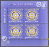 ROMANIA 2005 LP 1673 Centenarul Rotary International bloc de 4 MNH x4 cu margine, Nestampilat