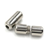 Silver, SET 2 Capsule metalice pentru sireturi incaltaminte, SIRETILA, cu Filet, Argintii