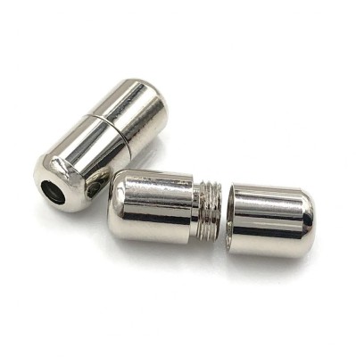 Silver, SET 2 Capsule metalice pentru sireturi incaltaminte, SIRETILA, cu Filet, Argintii foto