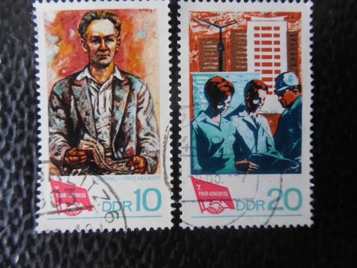 DDR-CONGRESUL SINDICATELOR-SERIE COMPLETA-STAMPILATE