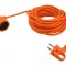 Prelungitor PVC portocaliu 10m 10A 1 priză