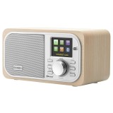 Cumpara ieftin Internet radio GoGEN IR 237 BTDAB, 4 W, DAB+/FM, Bluetooth, USB, LCD color, ceas cu alarma, argintiu/maro