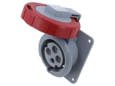 Conector alimentare AC trifazat AMPHENOL IP&amp;S 32A 415V soclu mamă IP69K