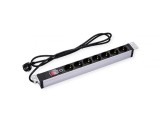 Prelungitor PDU 19&quot; cu 7 x Schuko cu switch ON/OFF 3m, Value 19.99.1637