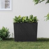 vidaXL Jardinieră cu interior detașabil, antracit, 12 / 44 L, PP ratan 364687