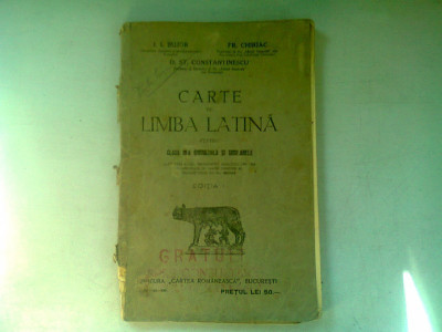 CARTE DE LIMBA LATINA PENTRU CLASA III GIMNAZIALA SI SIMILARELE - I.I. BIJOR foto