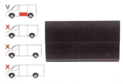 Panou reparatie lateral Mercedes Transit, 2001-2013 Model Scurt Partea Stanga, Lateral, lungime 1190 mm , inaltime 668 mm, foto