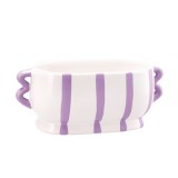 Cumpara ieftin Ghiveci flori dolomit mov alb 30 x 14,5 x 13 cm