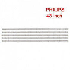 Barete led Philips 43&quot; 43PUS6501, 43PUS7202 LB43014 V0_00, GJ-2K16-430-D512-V4