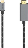 Cablu adaptor Hama Premium, USB-C, Negru, HDMI 4K 1.5 m