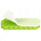 Cumpara ieftin Tava cuburi de gheata, Silicon, Forma hexagon, 37 cuburi, Verde, Oem