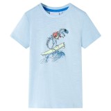 Tricou pentru copii, albastru deschis, 140, vidaXL