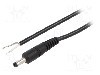 Cablu alimentare DC, cabluri, DC 4,0/1,7 mufa, negru, 1,5m, WEST POL - P40-TT-C050-150BK
