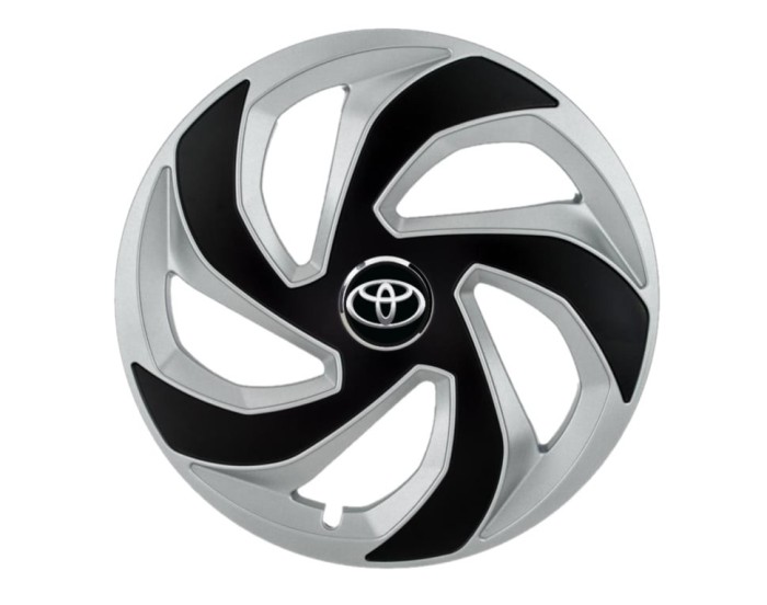 Set 4 capace roti Lama dual crom R14 pentru gama auto Toyota