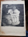 Stefan Constantinescu - Natura Moarta - Aquatinta 1/6 Format A4 Gravura Grafica