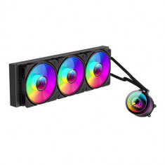 Cooler CPU Gamemax IceBurg Infinity 360, iluminare RGB, 3x120 mm, 2000 rpm, PWM (Negru)