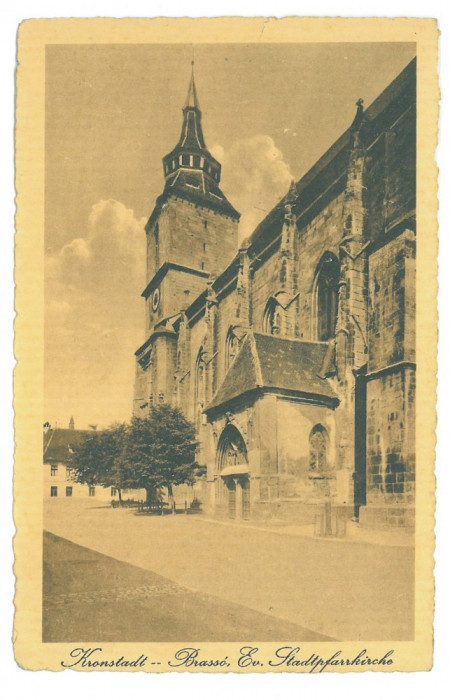4740 - BRASOV, Black Church, Romania - old postcard - used - 1916