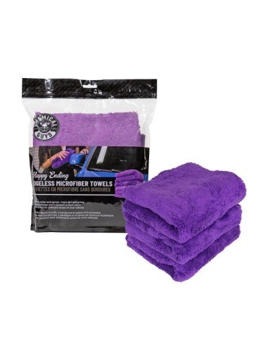 Set 3 prosoape din microfibra ChemicalGuys Happy Ending Microfiber