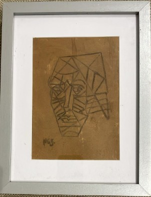 Lucrare Nadia Grossman - Bulighin (1891 - 1930) C&amp;acirc;mpulung, carbune pe hartie foto