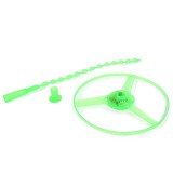 Jucarie disc zburator, flippy, cu lumini, manual, din abs, +14 ani, verde