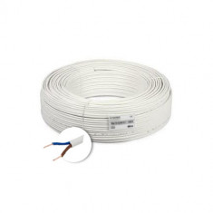 Cablu flexibil de alimentare 2X0.5mm MYYUP, rola 100 metri, Alb foto