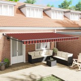 vidaXL Marchiză retractabilă automată portocalie și maronie 500x300 cm