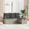 vidaXL Set de canapele pentru grădină 4 pcs Gri deschis Rattan poli 3360483