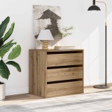 vidaXL Dulap colț sertare stejar artizanal 60x41x58 cm lemn prelucrat 852851