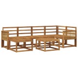 vidaXL Set de canapele de exterior 7 pcs natural Lemn Solid de Acacia 3385375