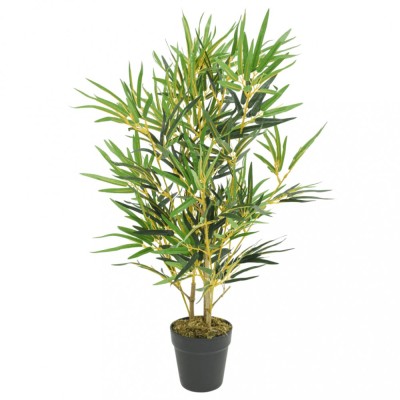 vidaXL Arbore din bambus artificial 368 de frunze 80 cm verde foto
