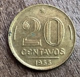C50 - Moneda foarte veche - Brazilia - 20 centavos - 1955