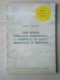 Const. C. Giurescu - Știri despre populația rom&acirc;nească a Dobrogei &icirc;n hărți medievale și moderne