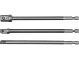 Set 3 Adaptoare Hexagonale 1/4'', 3/8'', 1/2''