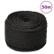 Fr&acirc;nghie de lucru, negru, 24 mm, 50 m, polipropilenă