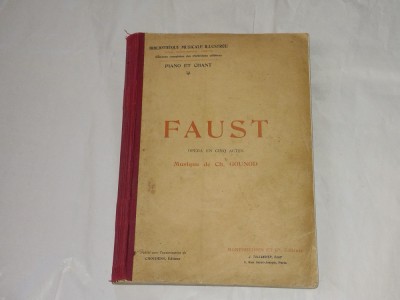 FAUST Opera en 5 Actes de J.BARBIER &amp;amp; M.CARRE ; Musique de CH.GOUNOD foto